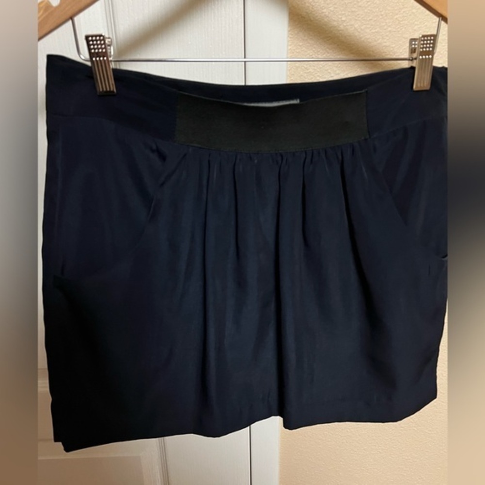Zara Basic Women's Navy Blue & Black Short Skirt Size Large RN 77302
